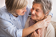 Women hugging